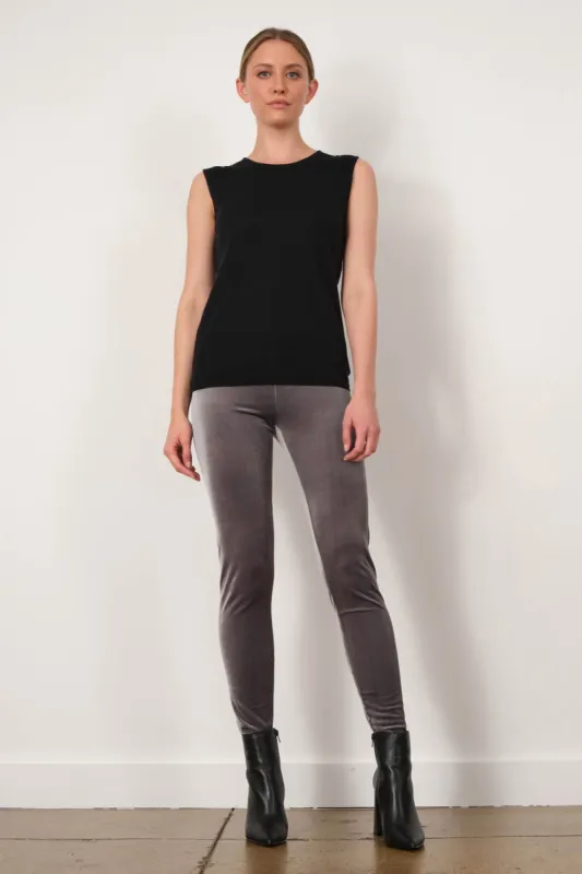 PULL ON SKINNY Velvet Light Grey sold by Avenue Montaigne