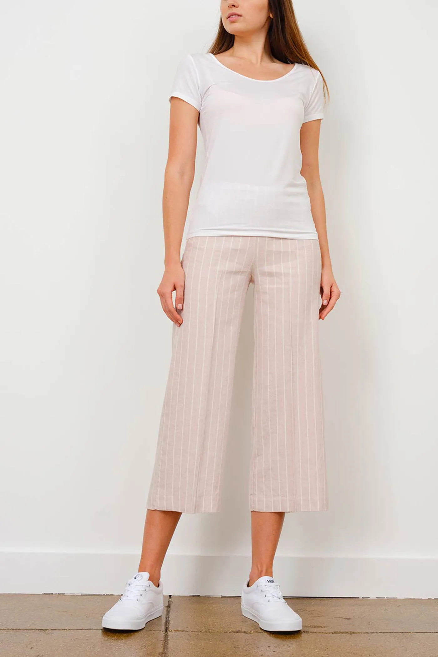 ALEX Linen Stripes Chalk Rose sold by Avenue Montaigne