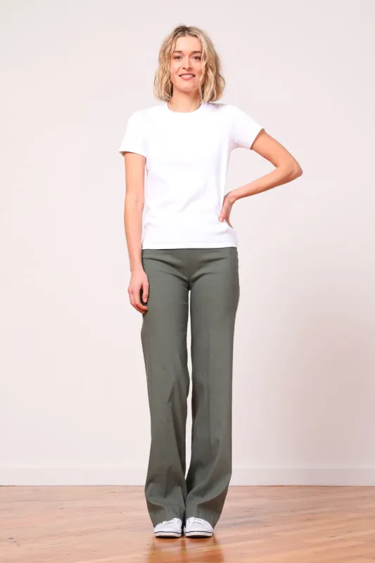 FLAVIA Linen Olive Green sold by Avenue Montaigne