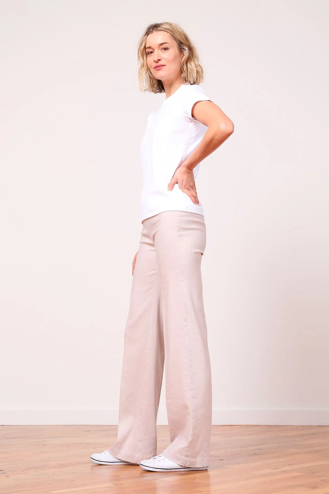 FLAVIA Linen Oatmeal sold by Avenue Montaigne