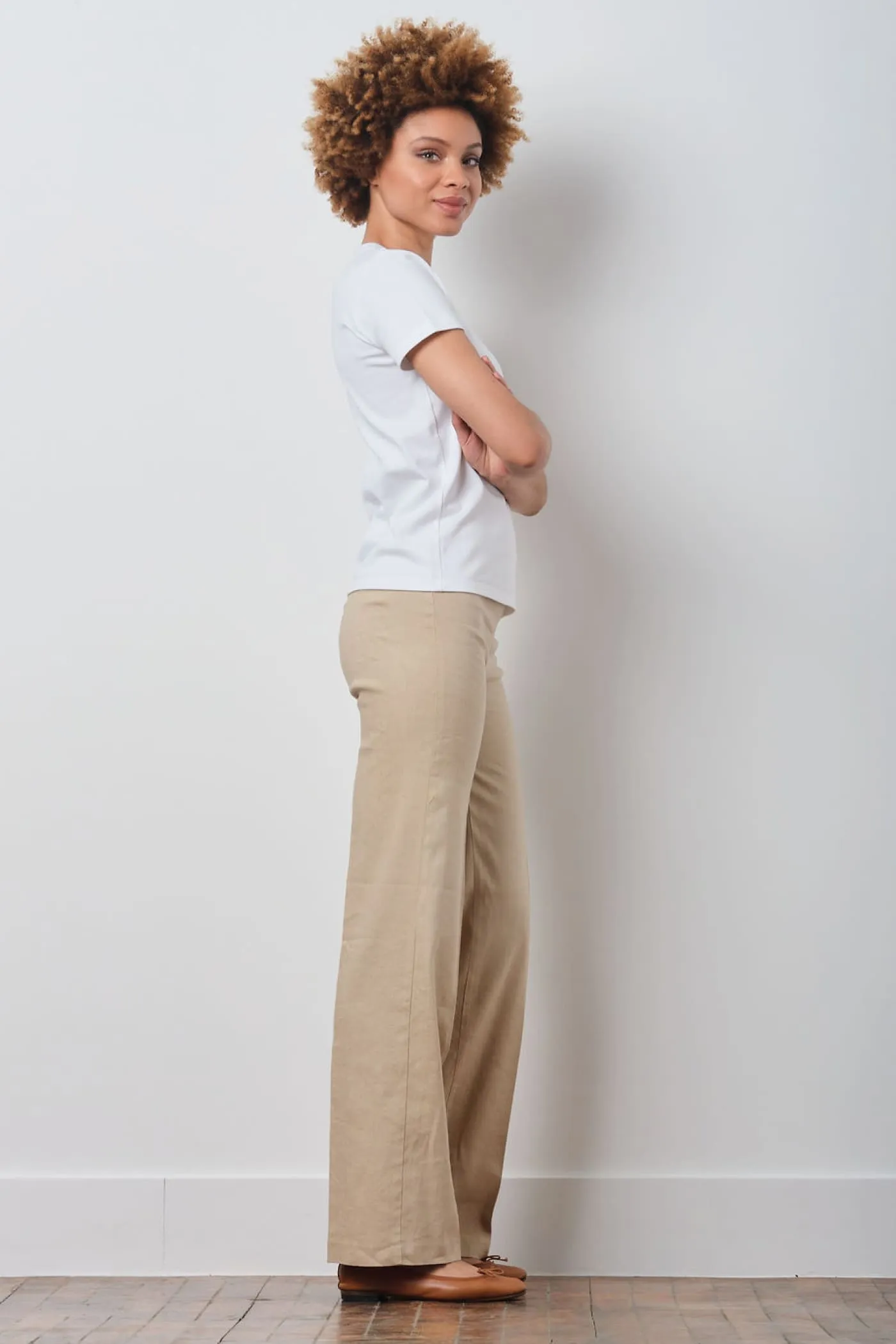 FLAVIA Linen Khaki sold by Avenue Montaigne product image thumbnail 2