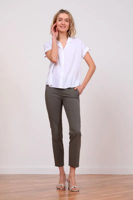 LULU Cotton Olive Green sold by Avenue Montaigne