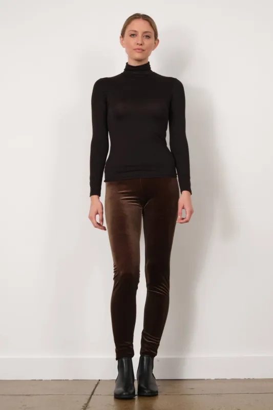 PULL ON SKINNY Velvet Olive sold by Avenue Montaigne
