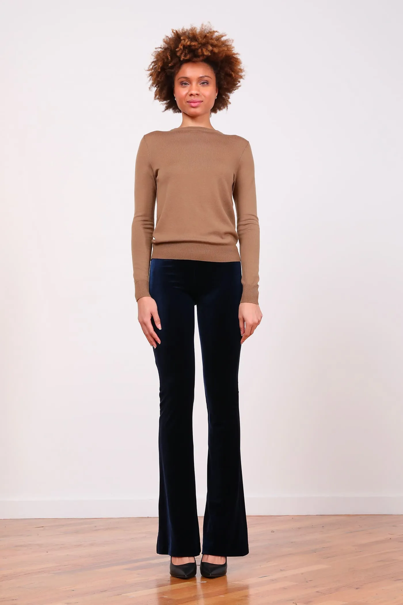 BELLINI Velvet Navy sold by Avenue Montaigne