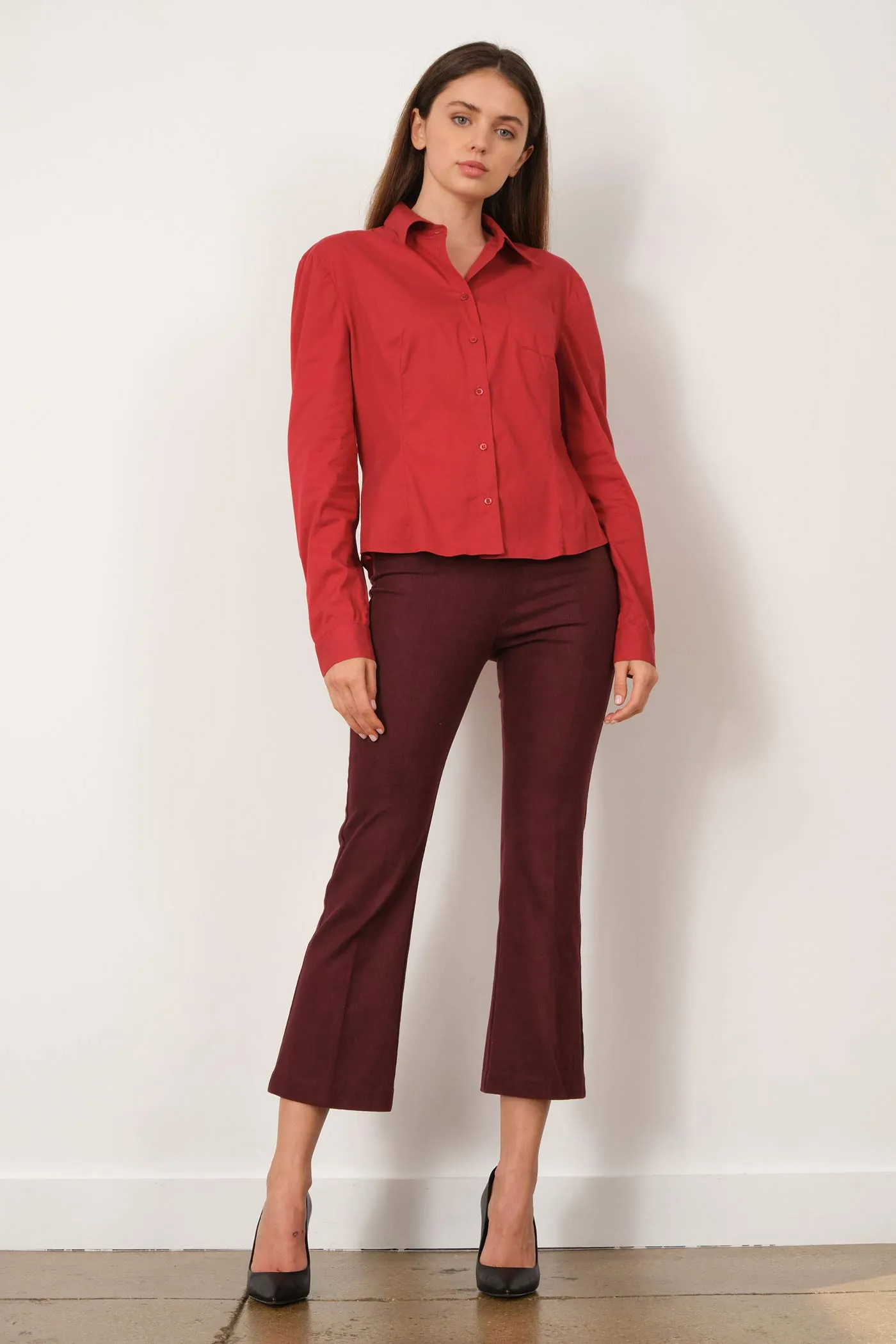 LEO Flannel Burgundy sold by Avenue Montaigne