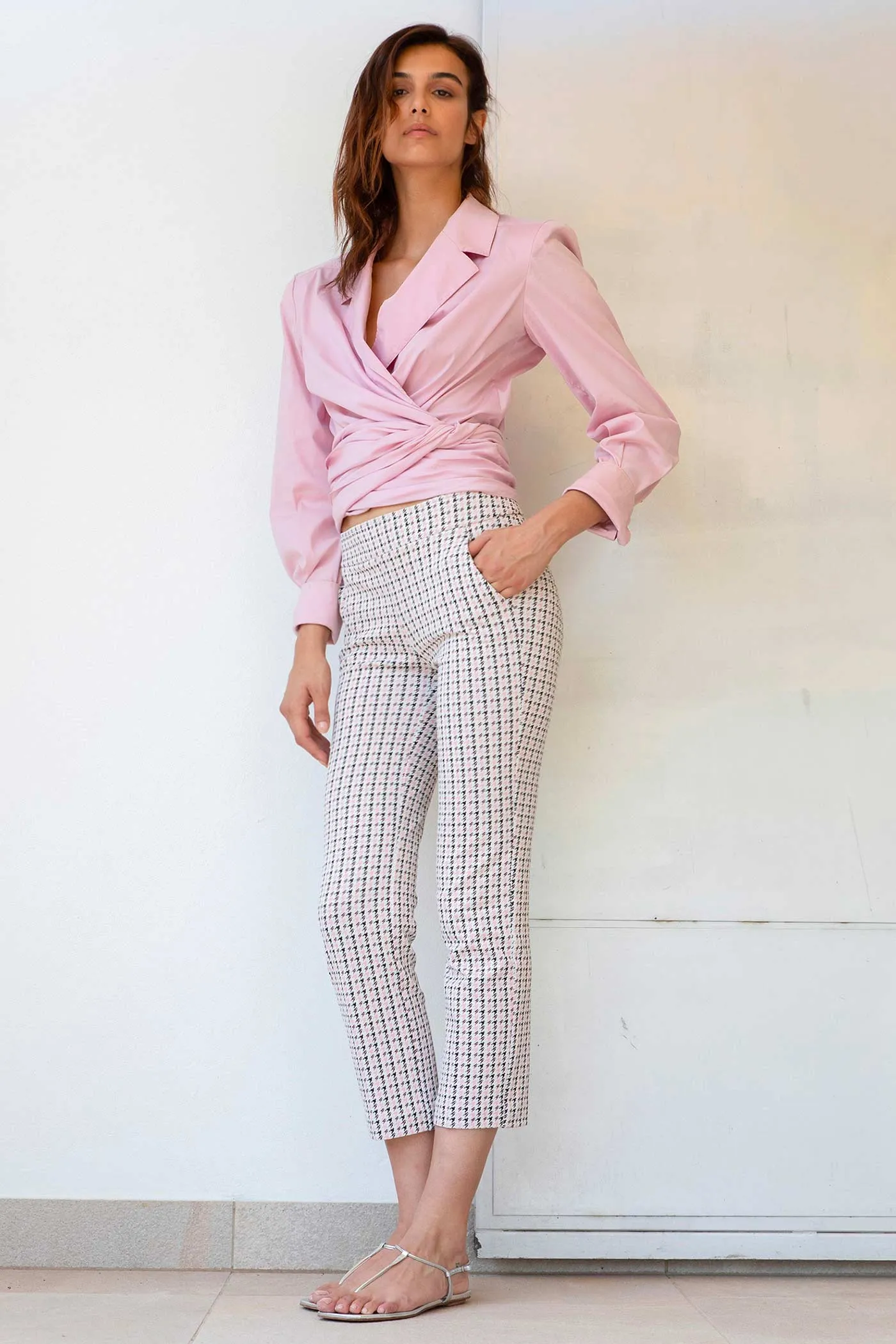 LULU Houndstooth Blush sold by Avenue Montaigne