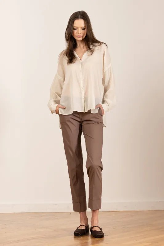 BEN Poplin Choco sold by Avenue Montaigne