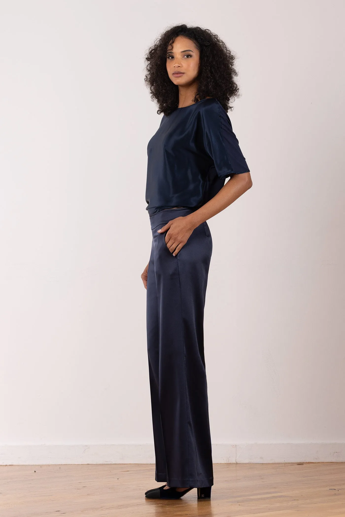 CARLA Satin Navy sold by Avenue Montaigne product image thumbnail 2