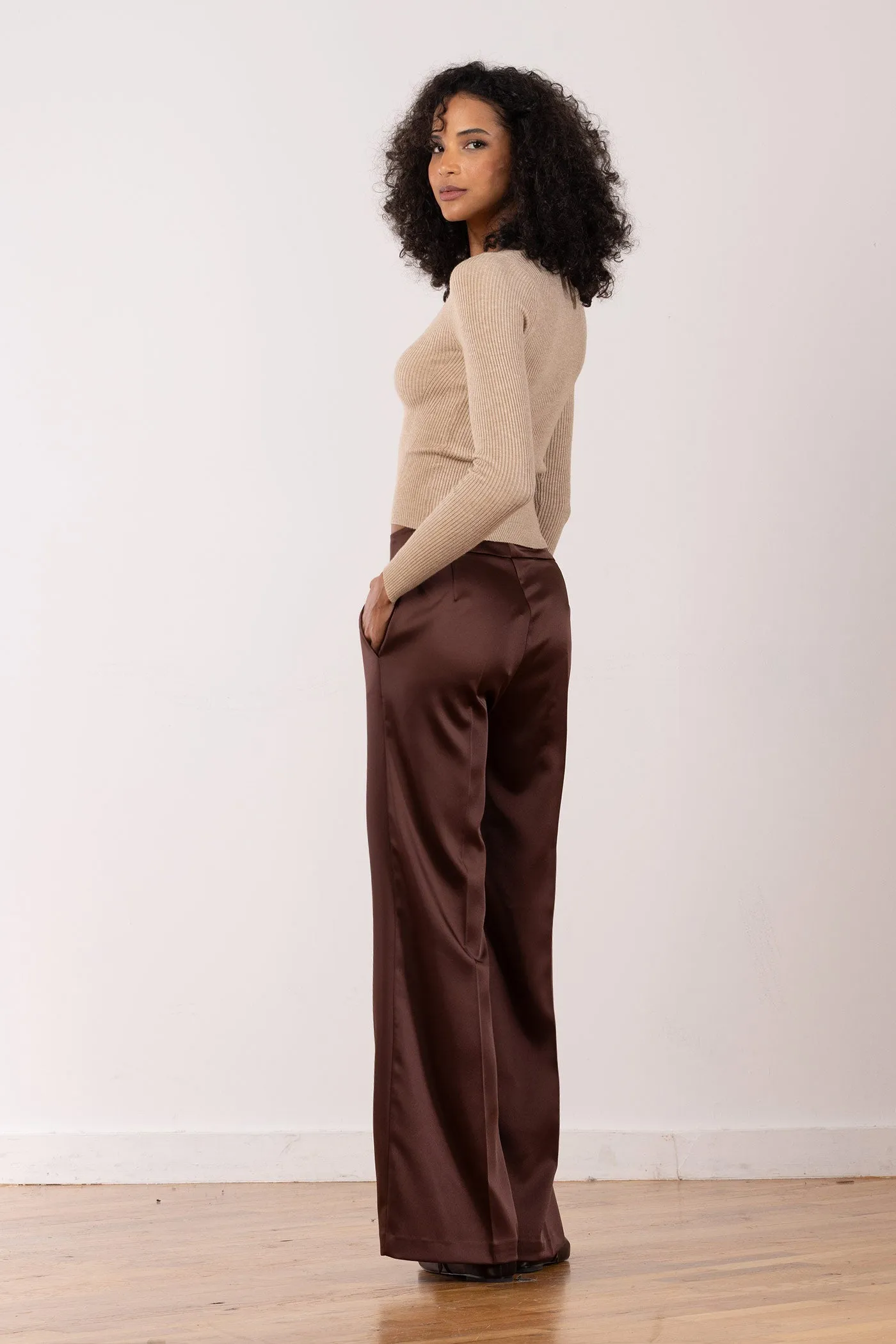 CARLA Satin Brown sold by Avenue Montaigne product image thumbnail 3