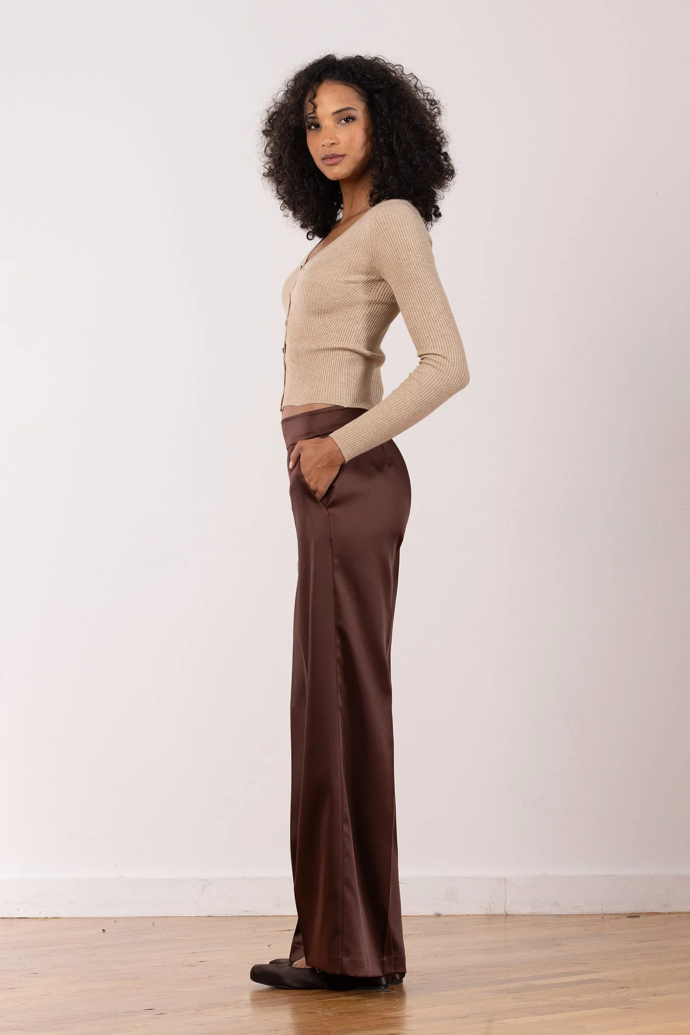 CARLA Satin Brown sold by Avenue Montaigne product image thumbnail 2