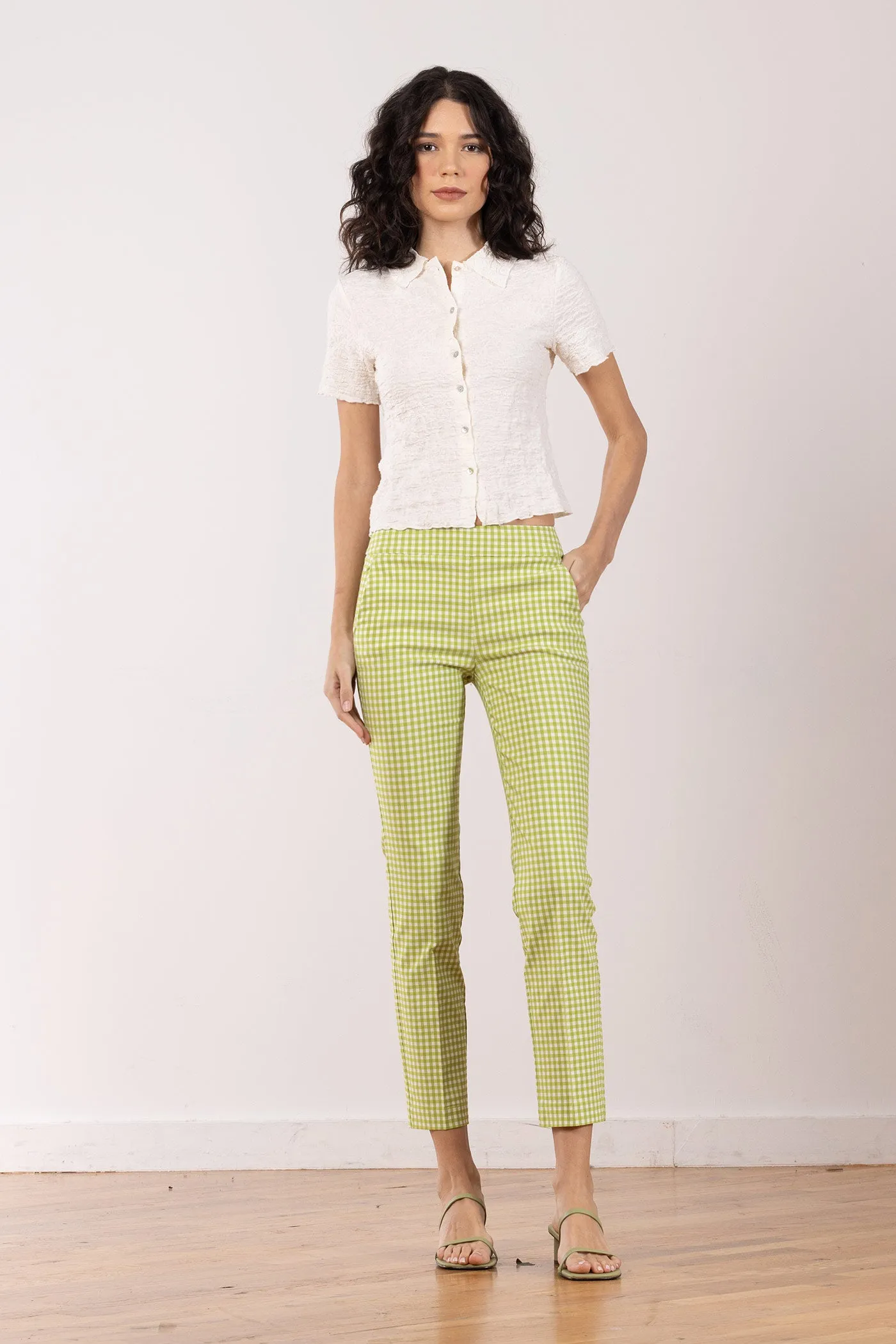 LULU Check Avocado sold by Avenue Montaigne