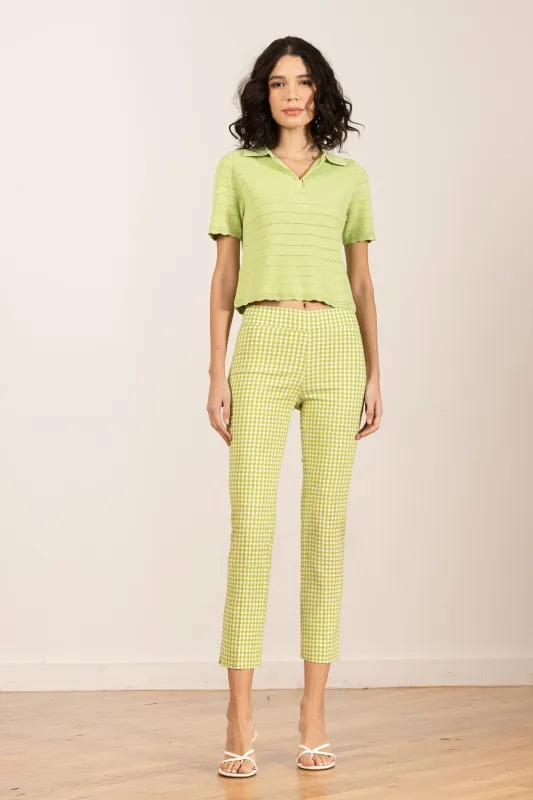 BRIGITTE Check Avocado sold by Avenue Montaigne