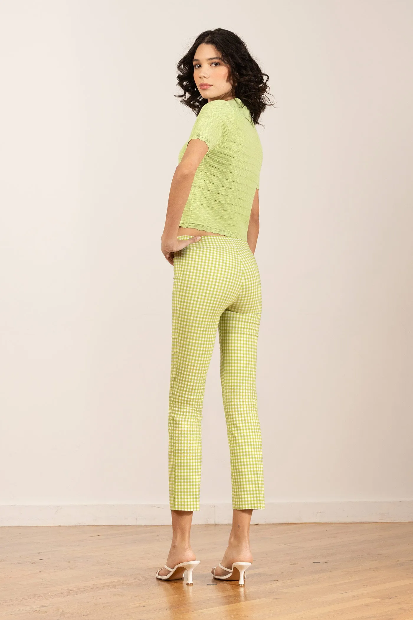 BRIGITTE Check Avocado sold by Avenue Montaigne product image thumbnail 3