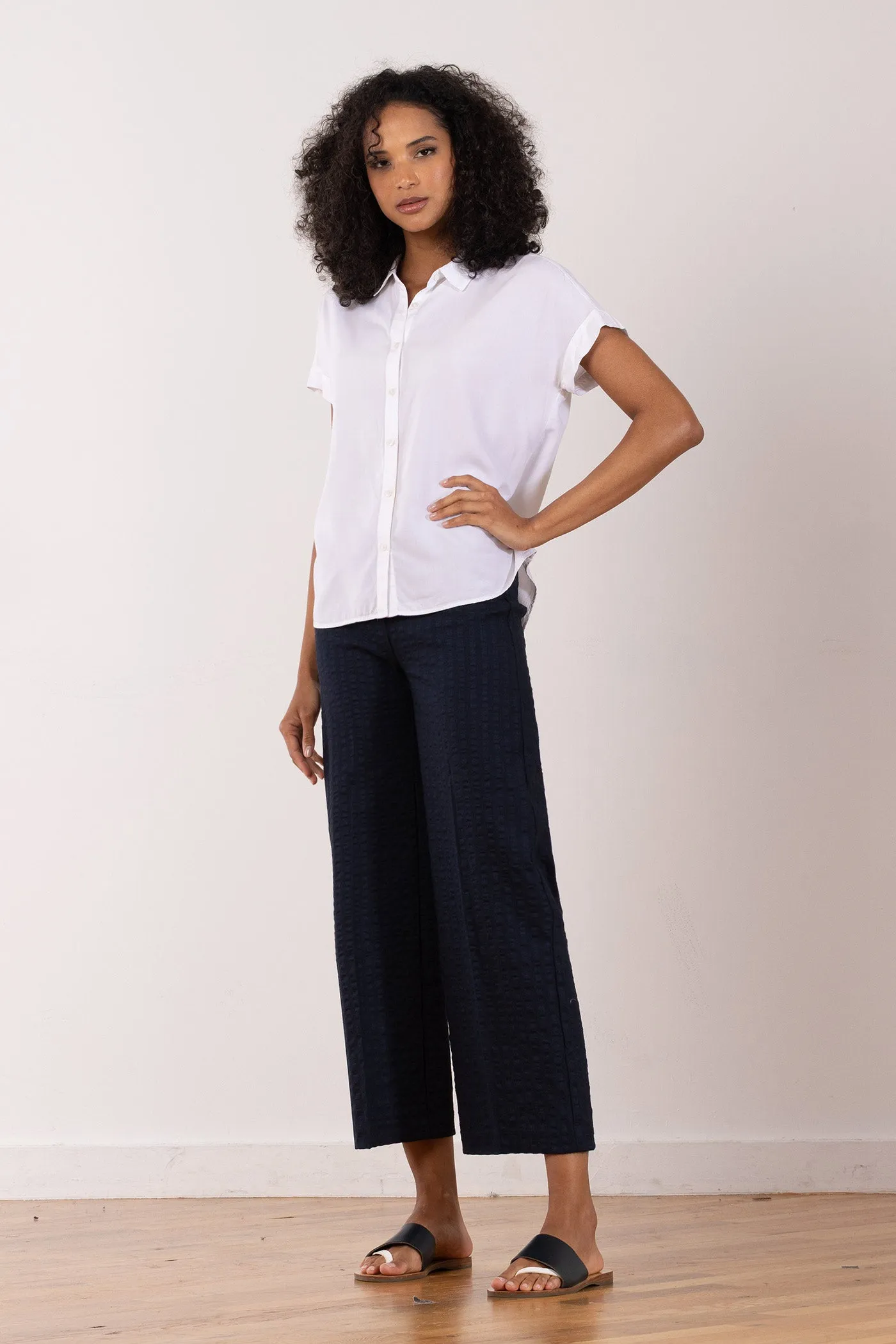 ALEX Seersucker Navy sold by Avenue Montaigne