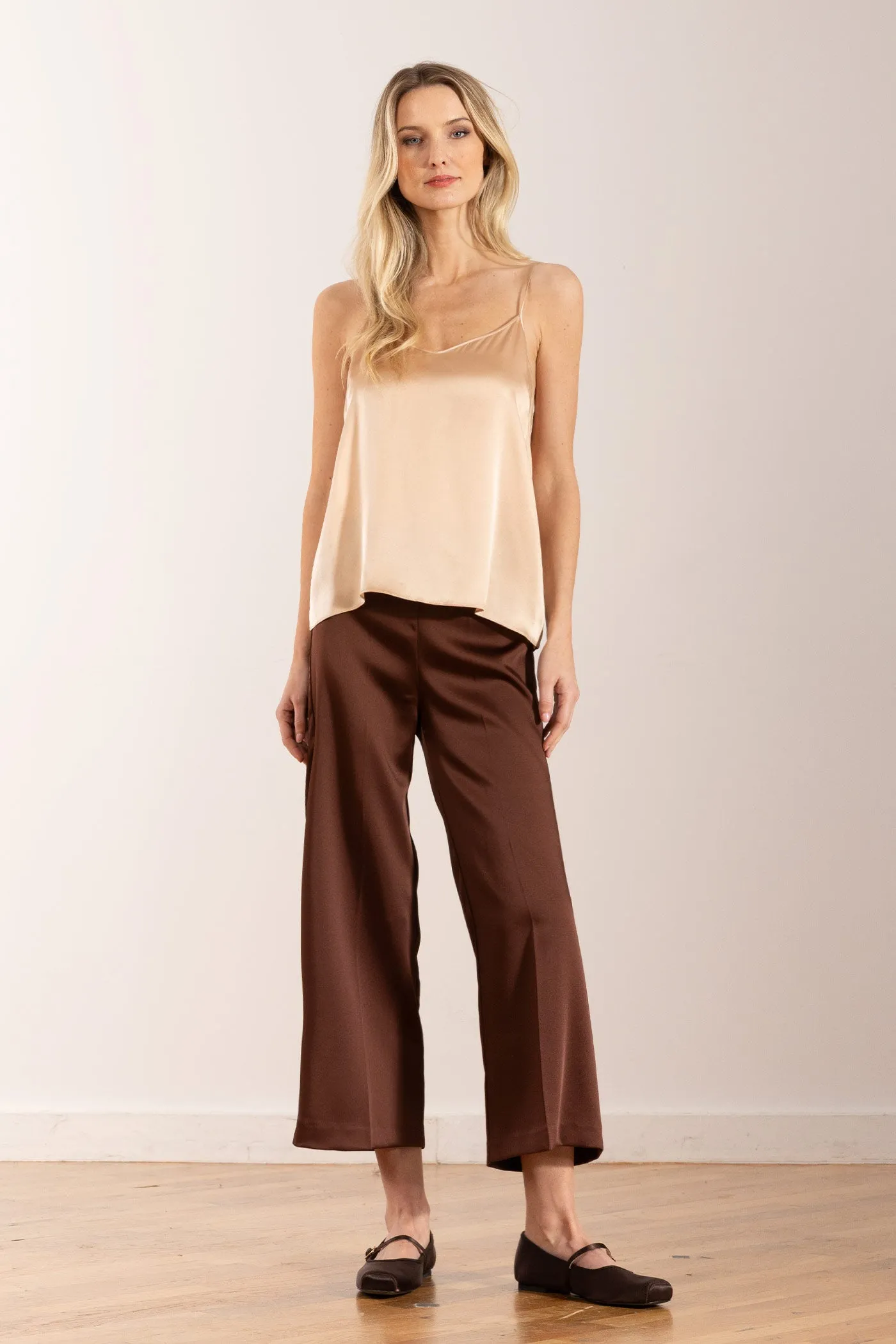 ALEX Satin Brown sold by Avenue Montaigne