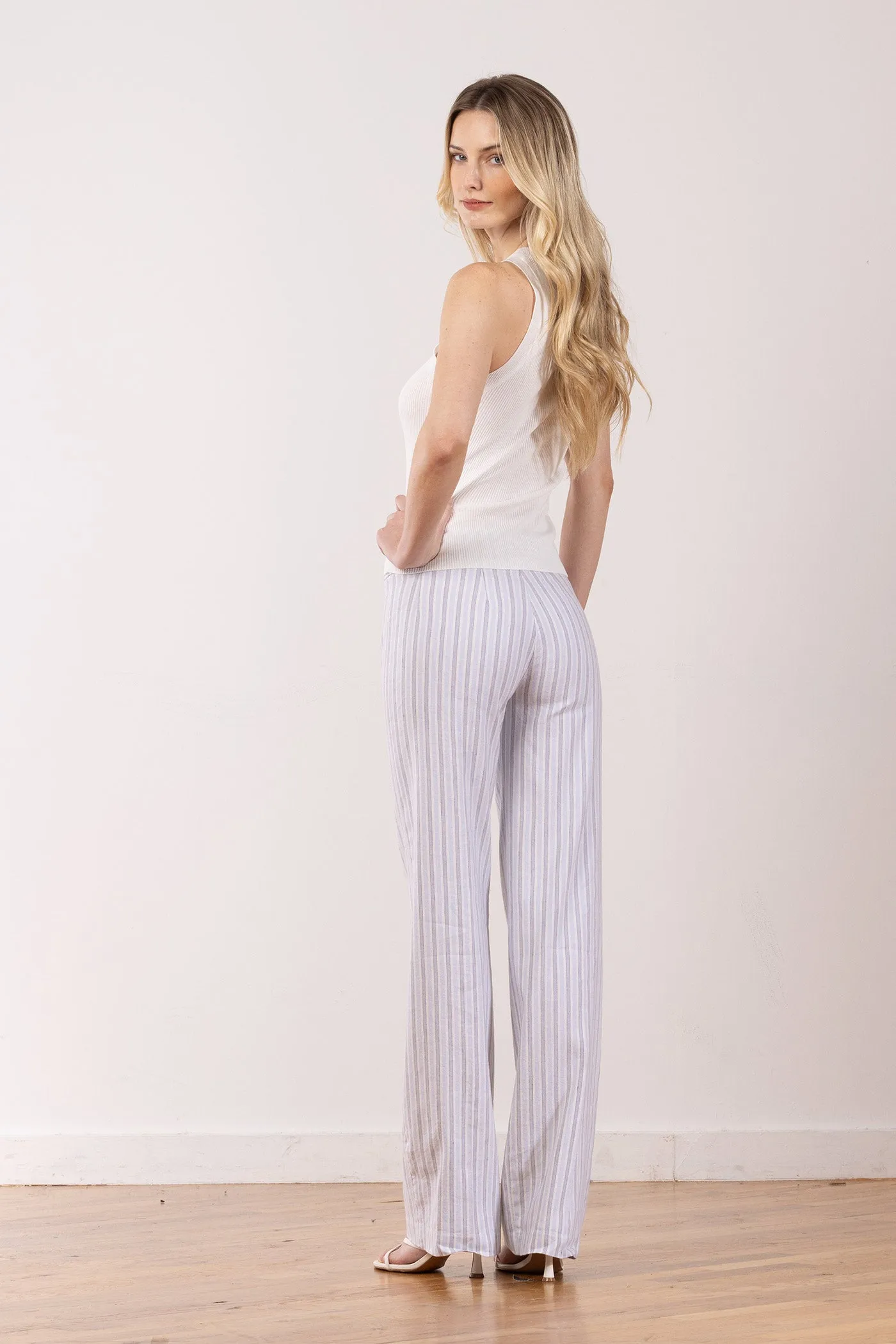 FLAVIA Linen Stripes Grey/Blue sold by Avenue Montaigne product image thumbnail 3