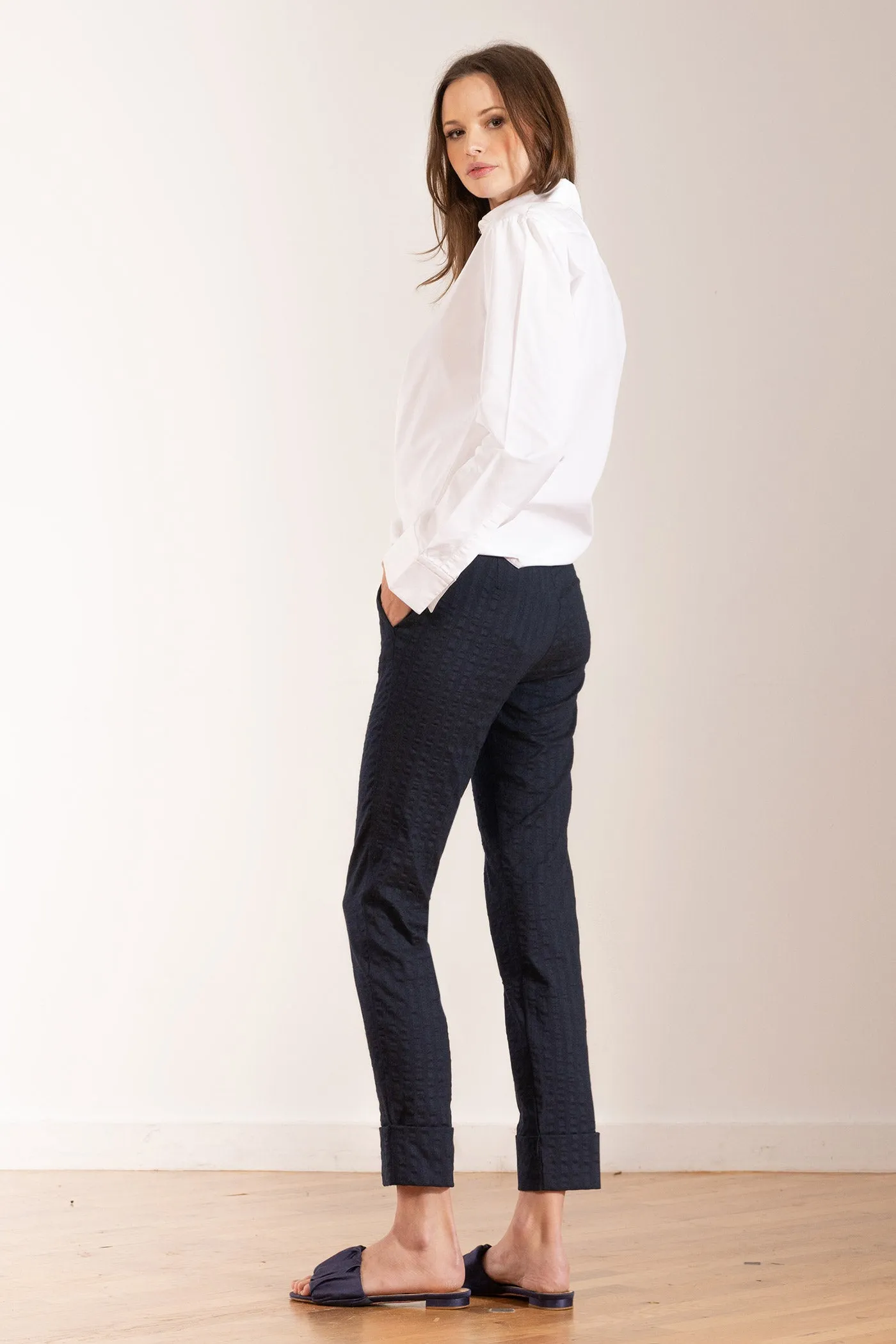 BEN Seersucker Navy sold by Avenue Montaigne product image thumbnail 3