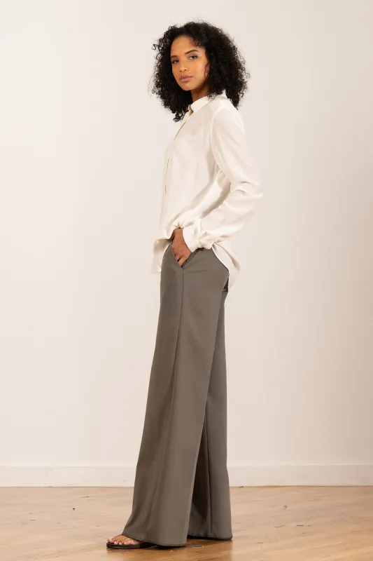 CARLA Cotton Olive Green sold by Avenue Montaigne