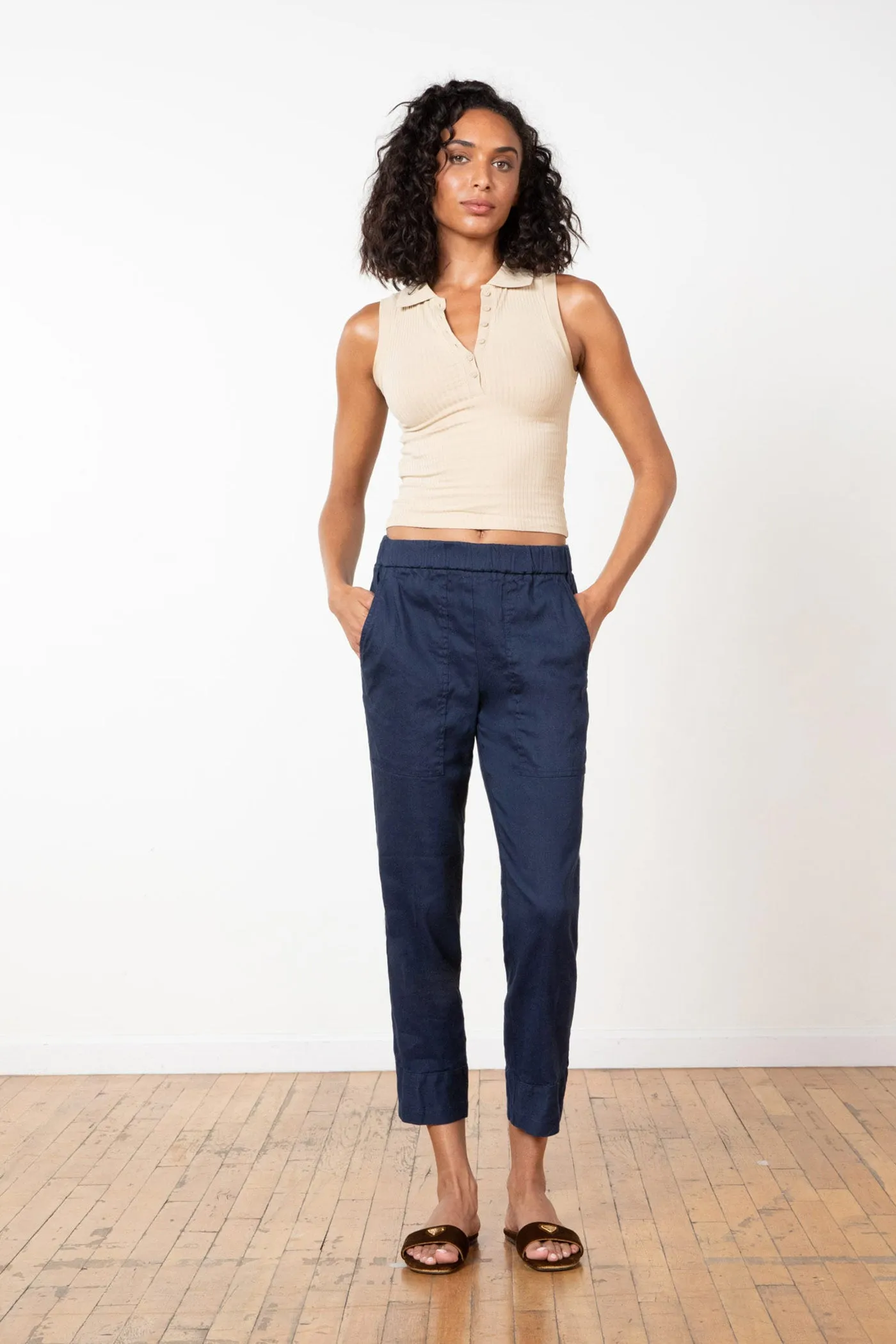 TONIC Linen Navy sold by Avenue Montaigne