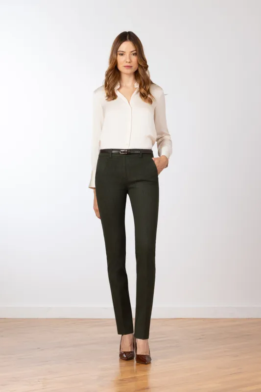 ROMEO Flannel Olive Green sold by Avenue Montaigne