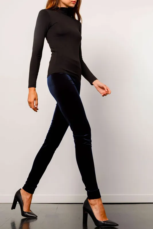 PULL ON SKINNY Velvet Navy sold by Avenue Montaigne