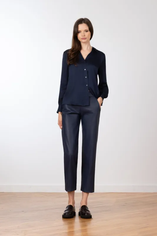 JOAN Pleather Navy sold by Avenue Montaigne