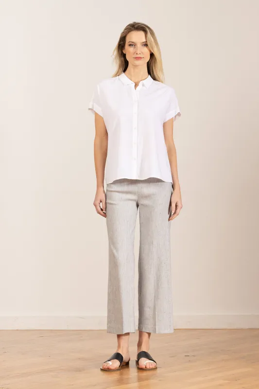 ALEX Linen Stripes Hairline Grey sold by Avenue Montaigne