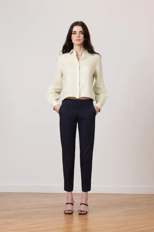 BEN Cotton Stretch Navy made by Avenue Montaigne