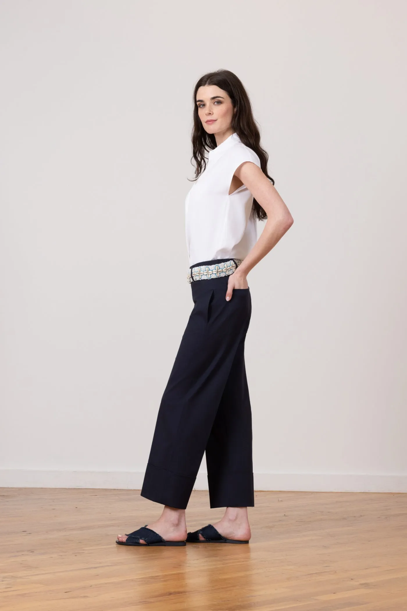 COSMO Cotton Stretch Navy sold by Avenue Montaigne product image thumbnail 2