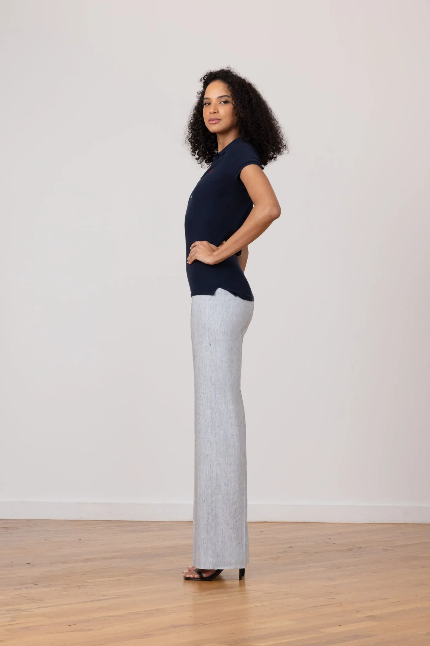 FLAVIA Linen Stripes Blue sold by Avenue Montaigne product image thumbnail 2