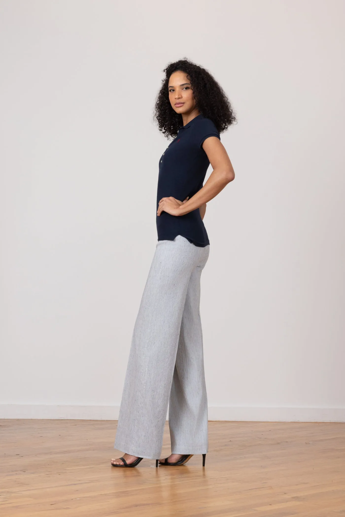 FLAVIA Linen Stripes Blue sold by Avenue Montaigne product image thumbnail 3