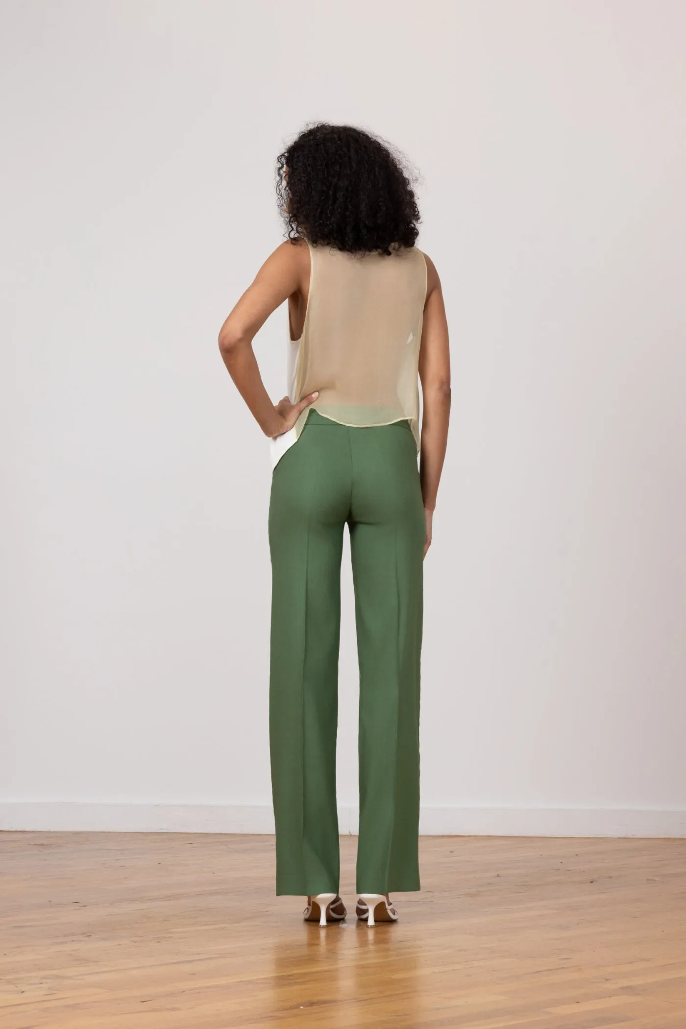 FLAVIA Linen Verde sold by Avenue Montaigne product image thumbnail 4