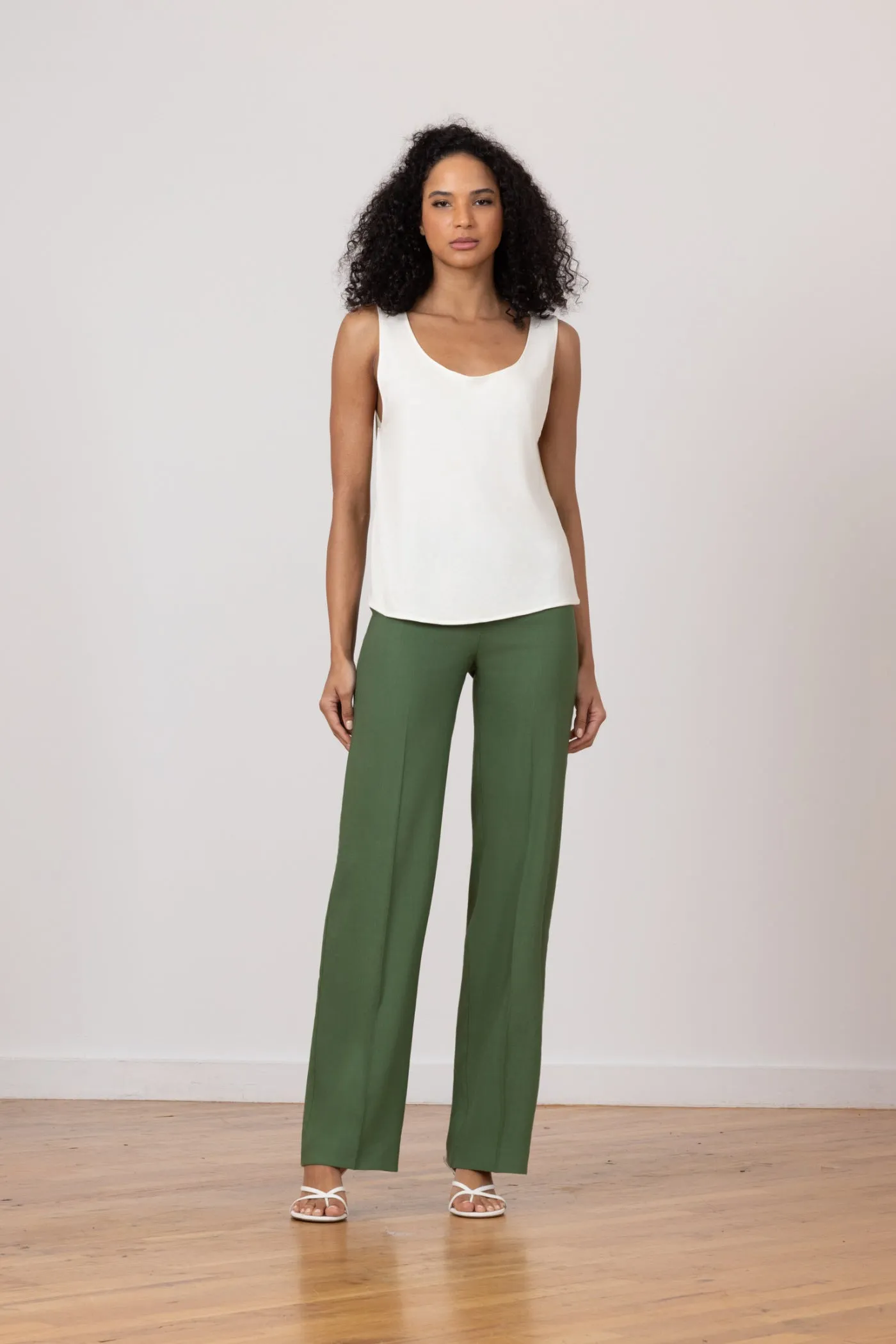 FLAVIA Linen Verde sold by Avenue Montaigne