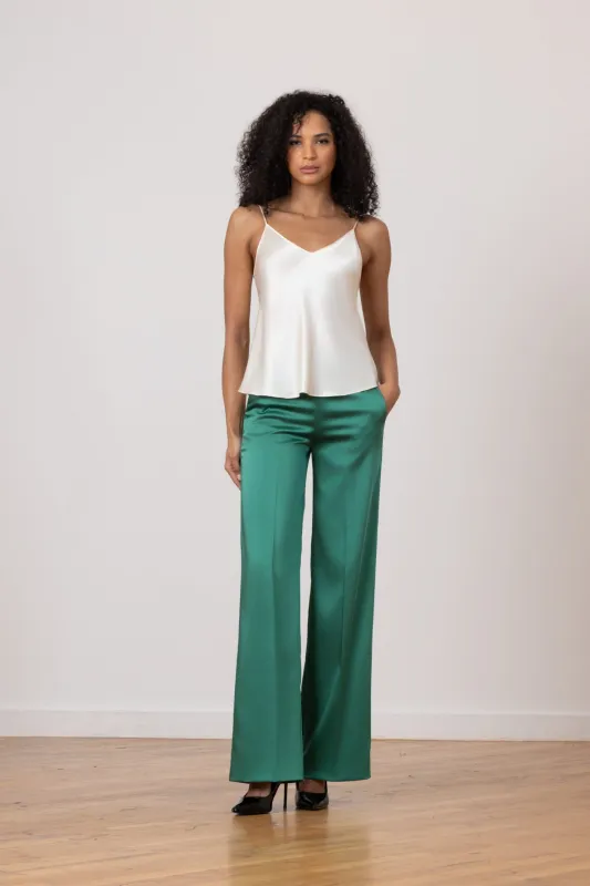CARLA Satin Green sold by Avenue Montaigne