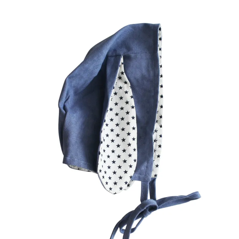 Bonnet (3-9mth) Navy Star sold by Alimrose