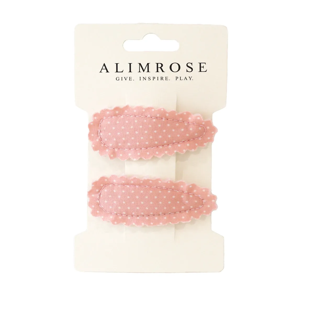 Hair Clip Set Pink White Spot sold by Alimrose
