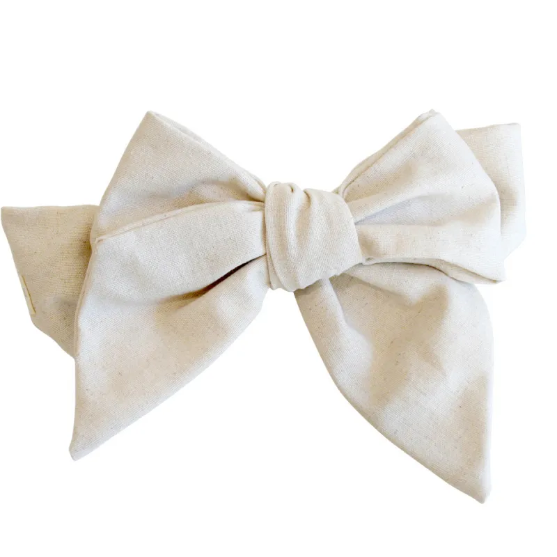 Linen Head Bow Natural sold by Alimrose