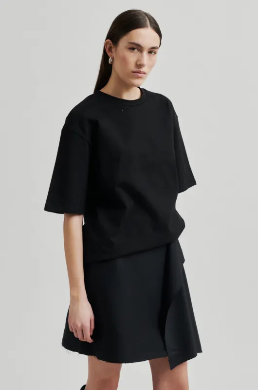 Ghita Glitter Tee sold by Second Female