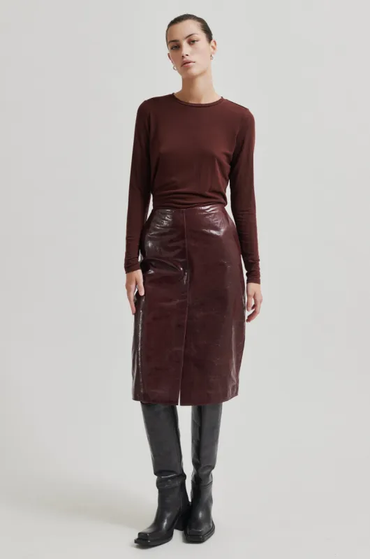 Queens Leather Skirt sold by Second Female