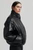 Harlow Leather Bomber Jacket sold by Second Female
