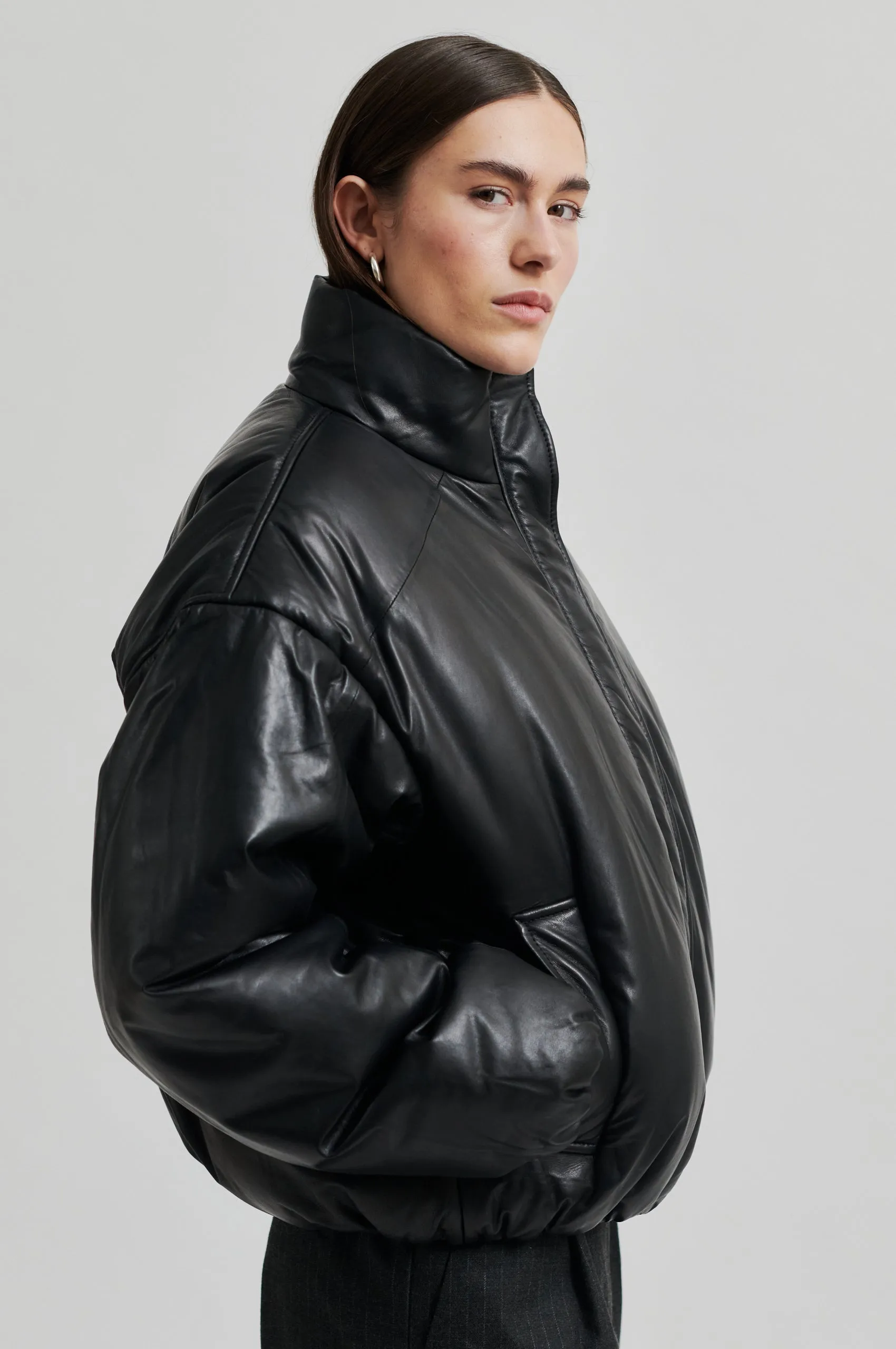 Harlow Leather Bomber Jacket sold by Second Female product image thumbnail 2