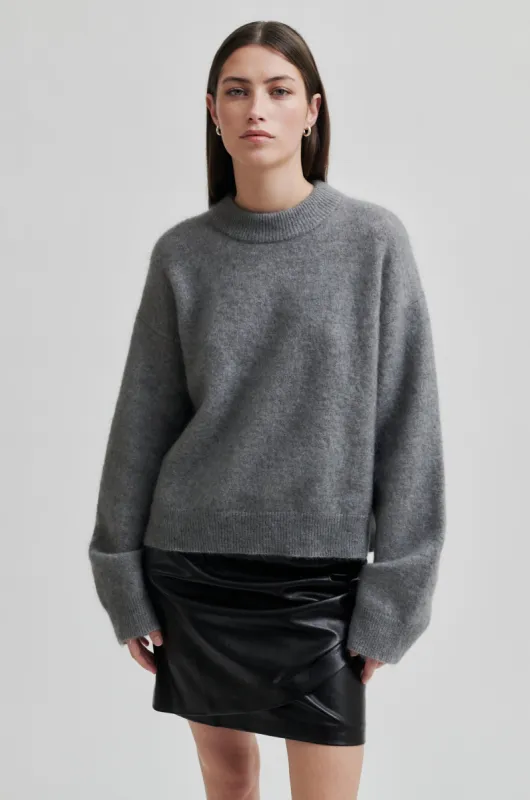 Brook Knit Drop Shoulder O-Neck sold by Second Female