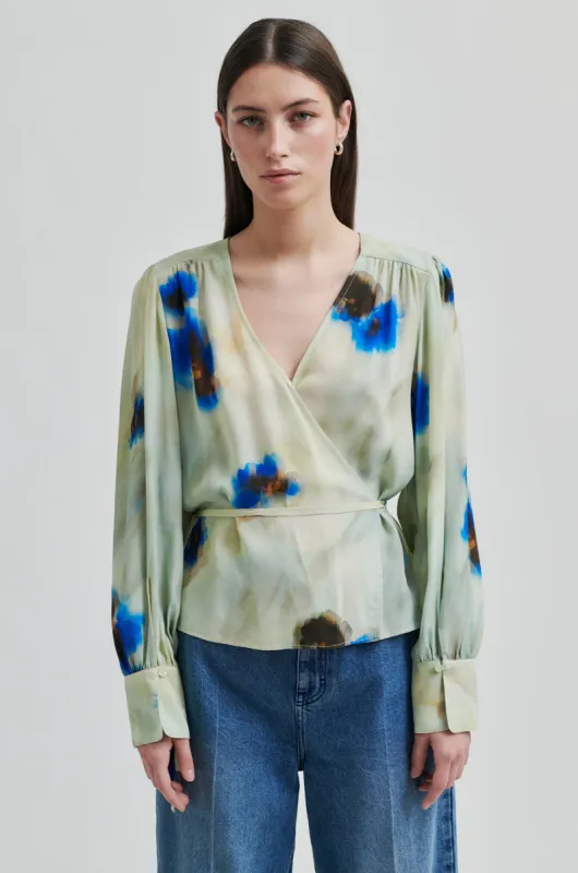 Thistle Wrap Blouse sold by Second Female
