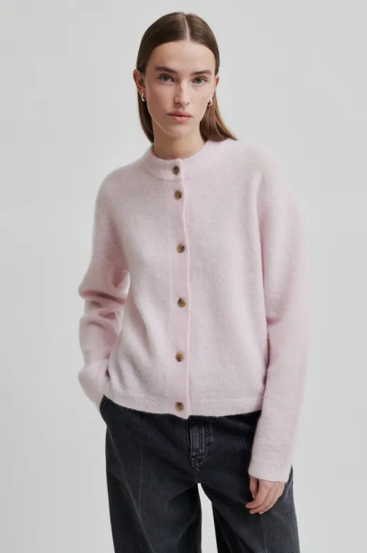 Brook Knit Plain Cardigan sold by Second Female