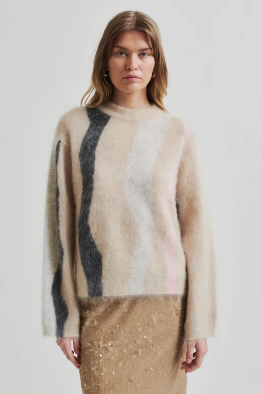 Marbel Knit O-Neck sold by Second Female