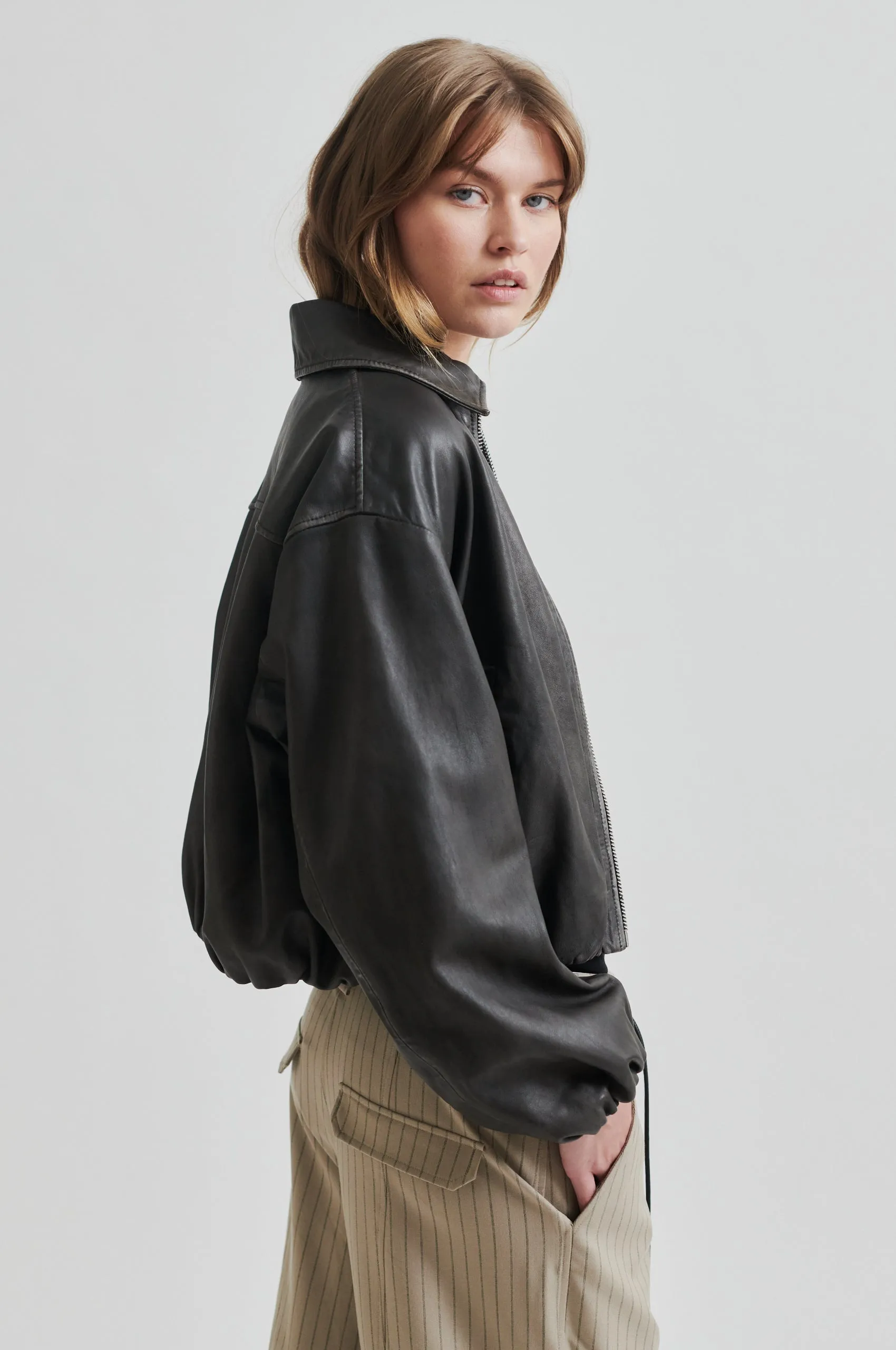 Lato Leather Bomber Jacket sold by Second Female product image thumbnail 2