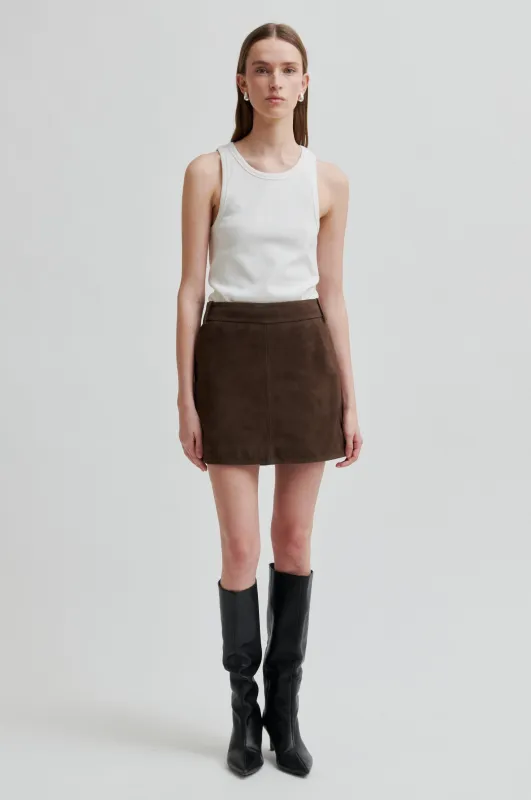 Noormie Suede Mini Skirt sold by Second Female