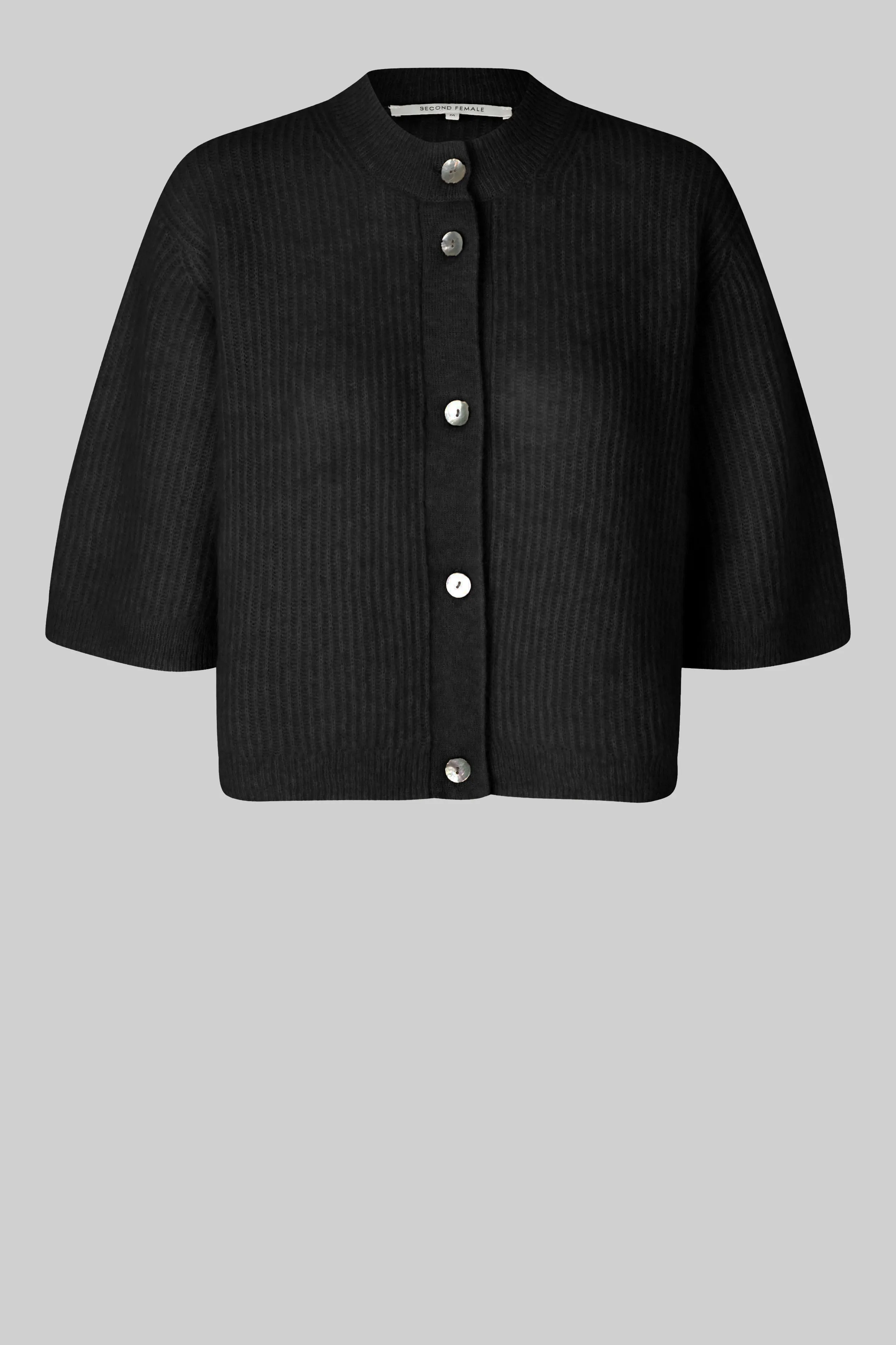 Andrea Knit Rib Cardigan sold by Second Female