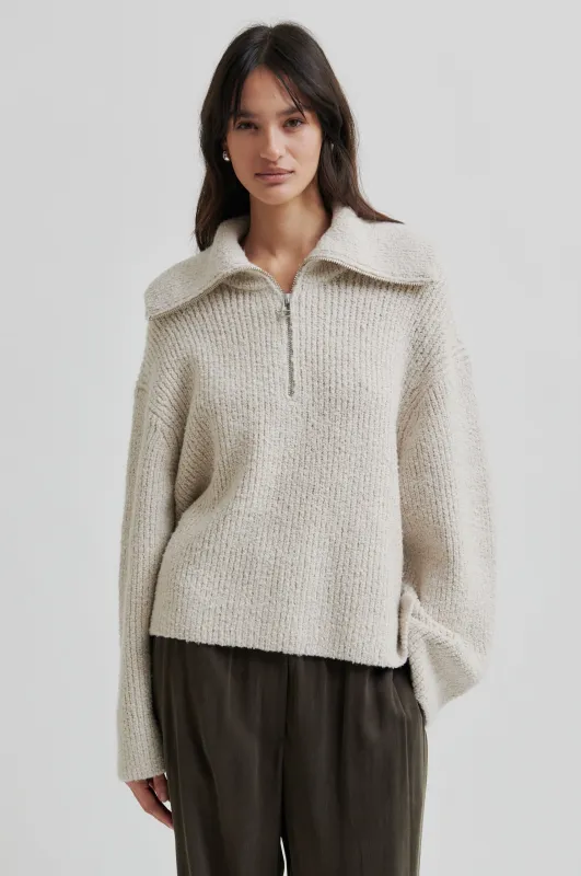 Gerda Knit Zip Collar sold by Second Female