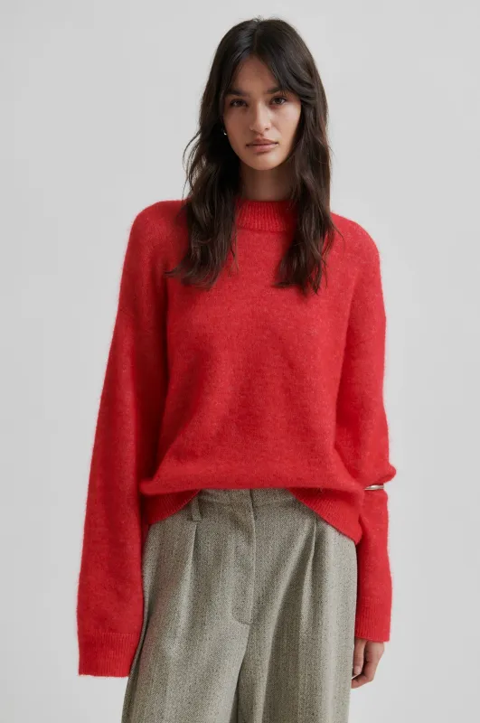 Brook Knit Drop Shoulder O-Neck sold by Second Female